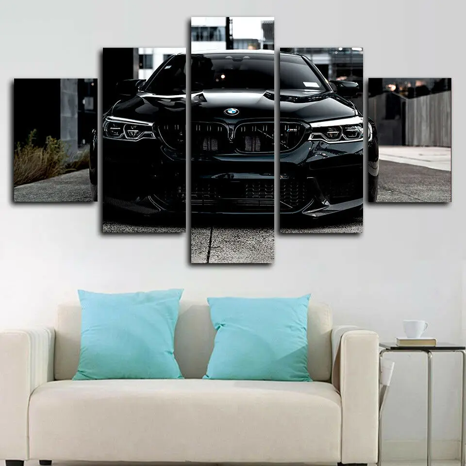 لا مؤطرة قماش 5 قطعة أسود M5 ا - مراجعة Interior Design Sketch وسعره