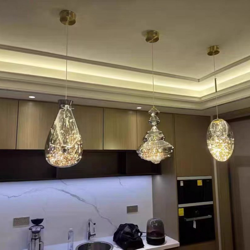 مصباح معلق زجاجي بتصميم إسكندن - مراجعة Interior Design Kitchen Modern وسعره